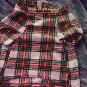 Plaid Dog Sweater - Pink and Green